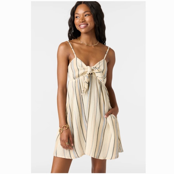 O'Neill Natalya Stripe Short Dress Size Small - Picture 1 of 13